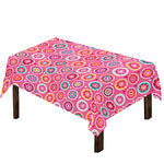 Pink Girly Flower Pattern Print Tablecloth