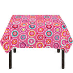 Pink Girly Flower Pattern Print Tablecloth