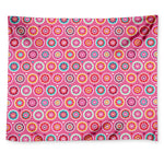 Pink Girly Flower Pattern Print Tapestry