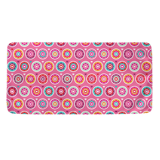 Pink Girly Flower Pattern Print Towel