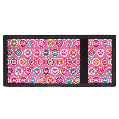 Pink Girly Flower Pattern Print Trifold Wallet