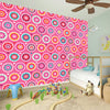 Pink Girly Flower Pattern Print Wall Sticker