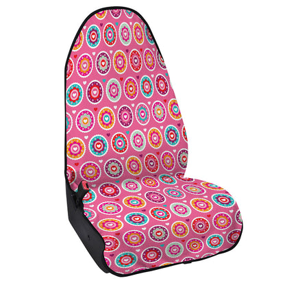 Pink Girly Flower Pattern Print Waterproof Car Seat Cover