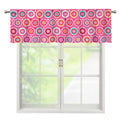 Pink Girly Flower Pattern Print Window Valance