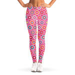 Pink Girly Flower Pattern Print Women's Leggings