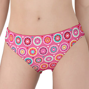 Pink Girly Flower Pattern Print Women's Panties