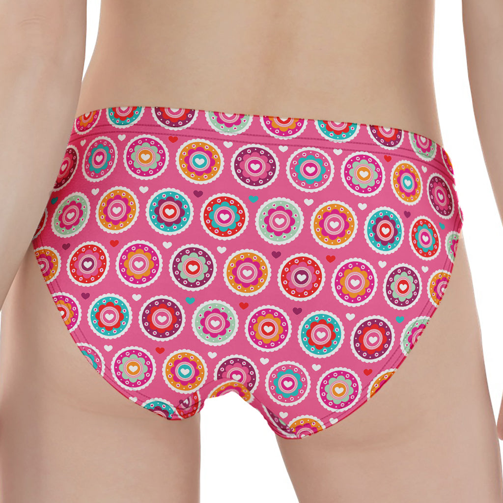 Pink Girly Flower Pattern Print Women's Panties