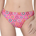 Pink Girly Flower Pattern Print Women's Thong