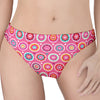 Pink Girly Flower Pattern Print Women's Thong