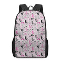 Pink Girly Mermaid Pattern Print 17 Inch Backpack