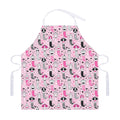 Pink Girly Mermaid Pattern Print Adjustable Apron