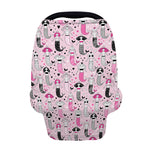 Pink Girly Mermaid Pattern Print Baby Seat Cover