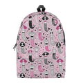 Pink Girly Mermaid Pattern Print School Backpack