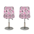 Pink Girly Mermaid Pattern Print Bar Stool Covers