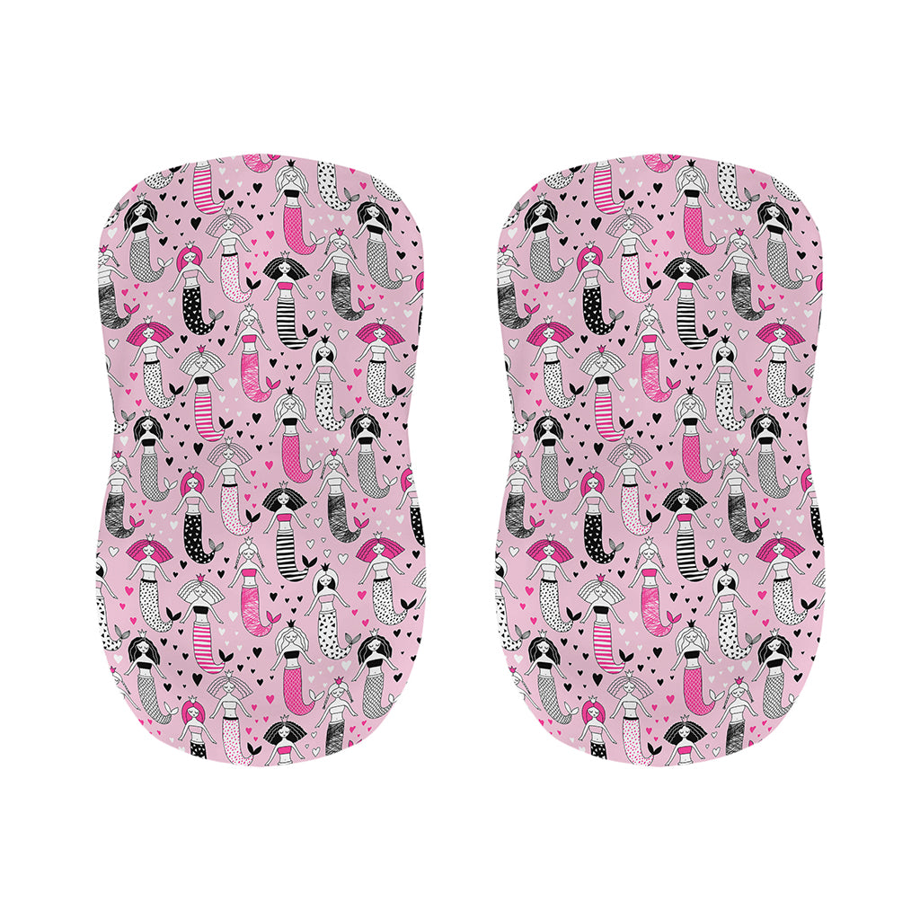 Pink Girly Mermaid Pattern Print Bar Stool Covers