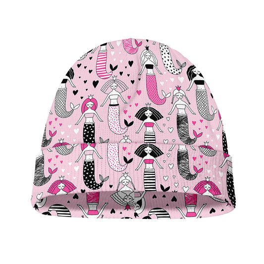 Pink Girly Mermaid Pattern Print Beanie