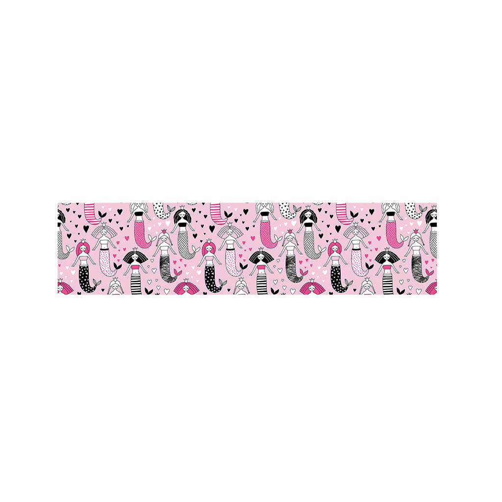 Pink Girly Mermaid Pattern Print Bed Runner