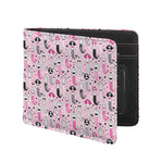 Pink Girly Mermaid Pattern Print Bifold Wallet