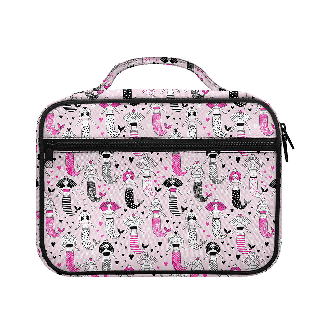 Pink Girly Mermaid Pattern Print Briefcase Bible Bag
