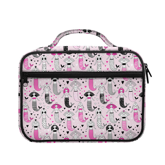 Pink Girly Mermaid Pattern Print Briefcase Bible Bag