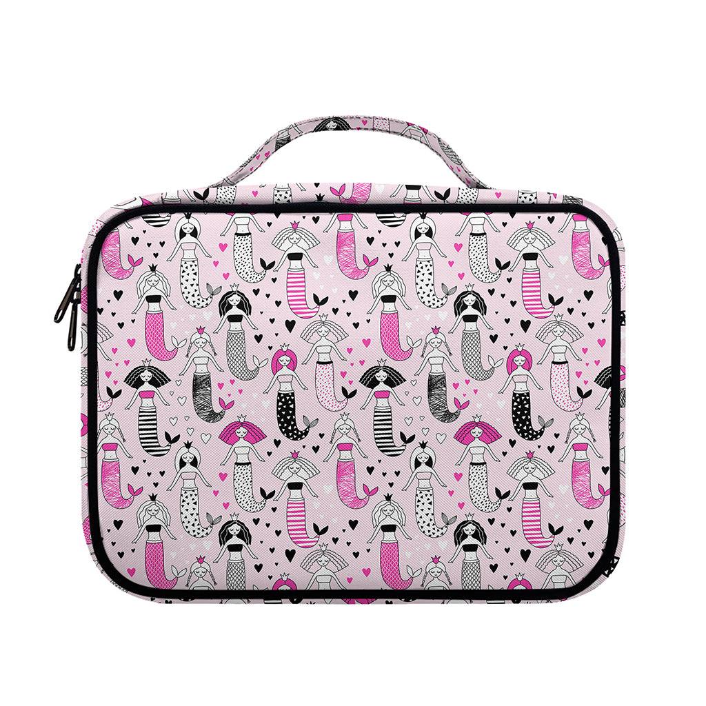 Pink Girly Mermaid Pattern Print Briefcase Bible Bag