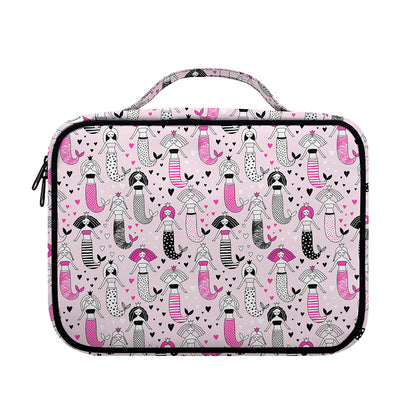 Pink Girly Mermaid Pattern Print Briefcase Bible Bag