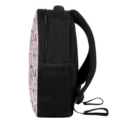 Pink Girly Mermaid Pattern Print Casual Backpack