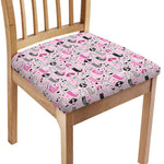 Pink Girly Mermaid Pattern Print Chair Cushion Cover