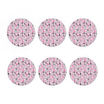 Pink Girly Mermaid Pattern Print Coaster Set