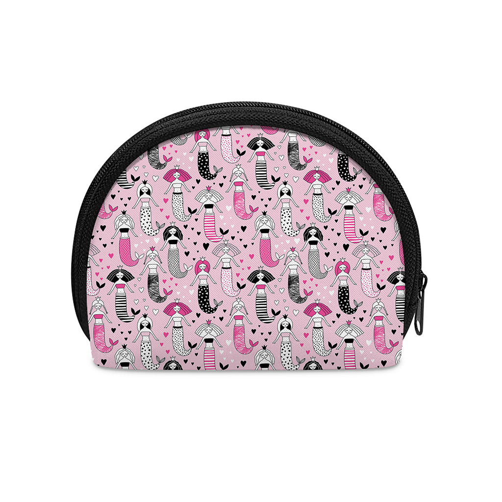 Pink Girly Mermaid Pattern Print Coin Purse