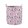 Pink Girly Mermaid Pattern Print Collapsible Laundry Basket