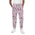 Pink Girly Mermaid Pattern Print Cotton Sweatpants