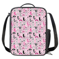 Pink Girly Mermaid Pattern Print Crossbody Lunch Bag