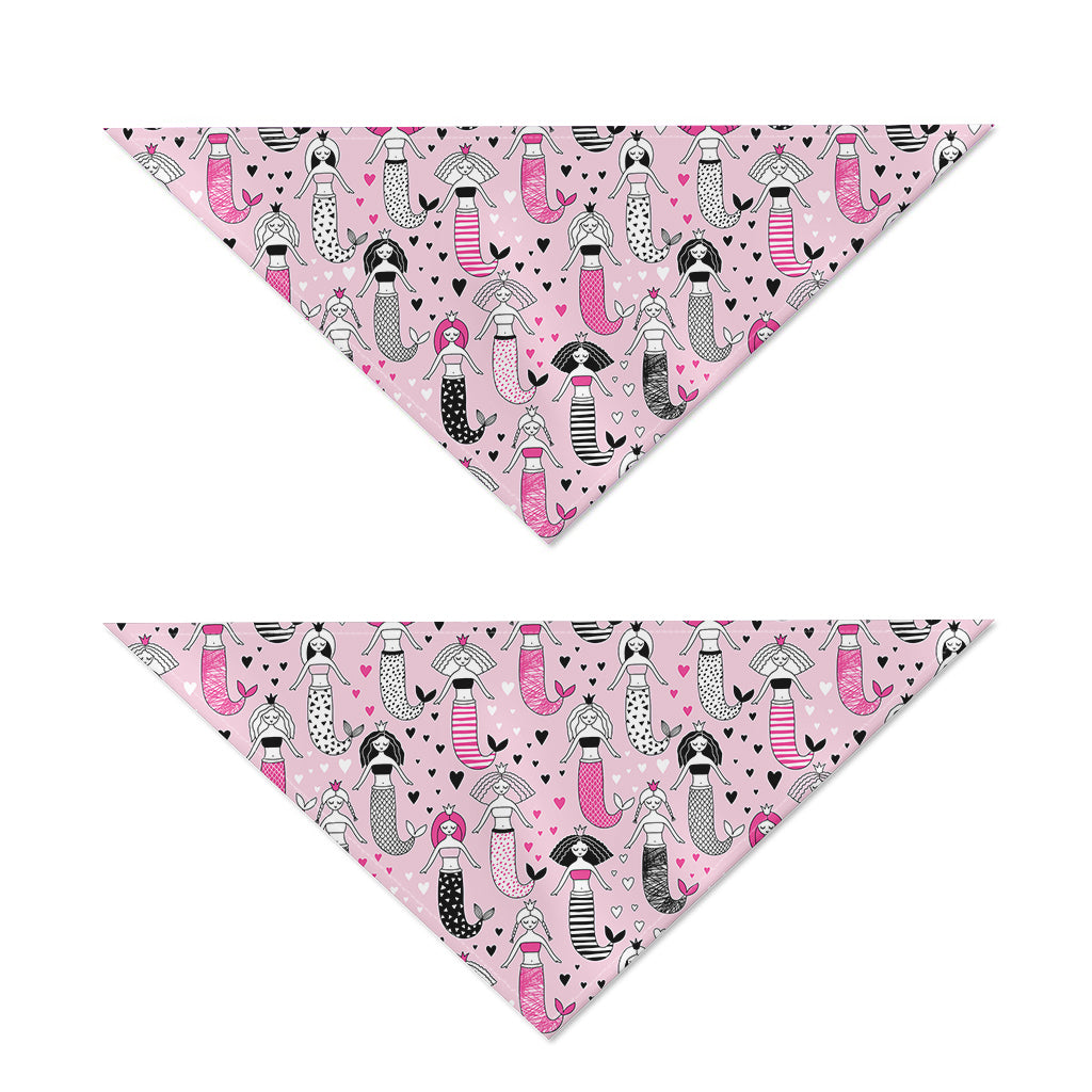 Pink Girly Mermaid Pattern Print Dog Bandana