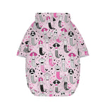 Pink Girly Mermaid Pattern Print Dog Zip Up Hoodie