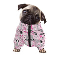 Pink Girly Mermaid Pattern Print Dog Zip Up Jacket