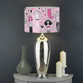 Pink Girly Mermaid Pattern Print Drum Lamp Shade
