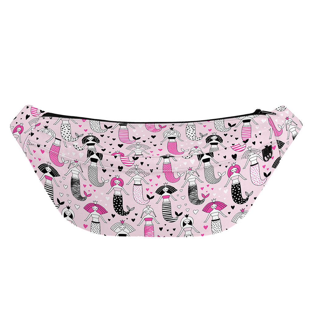 Pink Girly Mermaid Pattern Print Fanny Pack