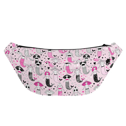 Pink Girly Mermaid Pattern Print Fanny Pack