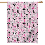 Pink Girly Mermaid Pattern Print House Flag