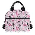 Pink Girly Mermaid Pattern Print Insulated Lunch Bag