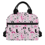 Pink Girly Mermaid Pattern Print Insulated Lunch Bag