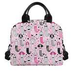 Pink Girly Mermaid Pattern Print Insulated Lunch Bag