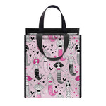 Pink Girly Mermaid Pattern Print Insulated Lunch Tote