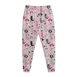 Pink Girly Mermaid Pattern Print Jogger Pants