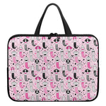 Pink Girly Mermaid Pattern Print Laptop Sleeve With Handle