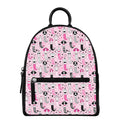 Pink Girly Mermaid Pattern Print Leather Backpack