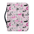 Pink Girly Mermaid Pattern Print Leather Bible Cover