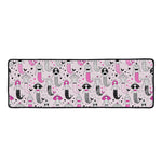 Pink Girly Mermaid Pattern Print Long Kitchen Mat