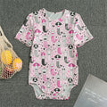 Pink Girly Mermaid Pattern Print Men's Bodysuit